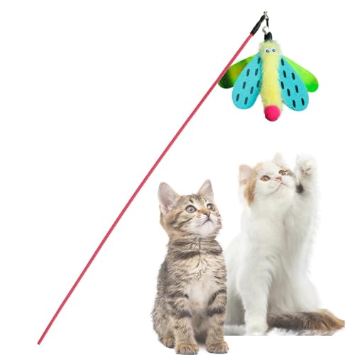 Katzen-Stäbchen, Katzen-Zauberstab-Spielzeug,Kätzchenspielzeug mit Glocke | Libellen-Katzenstab-Spielzeug, interaktiver Katzen-Teaser-Zauberstab für Katzenkätzchen, die Spaß am Übungsspiel haben Katzen-Stäbchen, Katzen-Zauberstab-Spielzeug,Kätzchenspielzeug mit Glocke | Libellen-Katzenstab-Spielzeug, interaktiver Katzen-Teaser-Zauberstab für Katzenkätzchen, die Spaß am Übungsspiel haben von Nuyhgtr