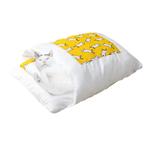 Nuyhgtr Abnehmbares Katzenbett, Katzenschlafbedarf, Haustierbett für Katzen, kleines Haustierbett, Katzen-Hundebetten, gemütlicher Schlaf, weiche und warme Haustierhöhlenbetten für Katzen und kleine Nuyhgtr Abnehmbares Katzenbett, Katzenschlafbedarf, Haustierbett für Katzen, kleines Haustierbett, Katzen-Hundebetten, gemütlicher Schlaf, weiche und warme Haustierhöhlenbetten für Katzen und kleine von Nuyhgtr
