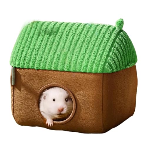 Nuyhgtr Hängematte Warmbett Kleintierkäfig Hamster Warmbett Meerschweinchen Tunnelhaus Doppelseitig Samtbett Warmes Fleece Tierbett Kleintier Schlauchhaus für Hamster Mäuse von Nuyhgtr