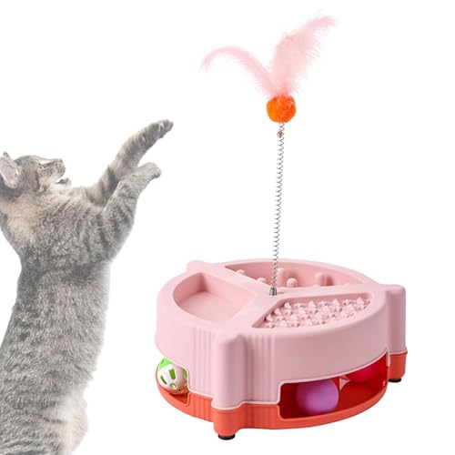 Nuyhgtr Katzenfutter Puzzle Feeder, Slow Eating Cat Bowl, Cat Enrichment Feeding Toy, Activity Feeder Für Katzen, Spender Feeder Für Kätzchen, Katzenfutter Dispensing Spielzeug, Multifunktionaler von Nuyhgtr