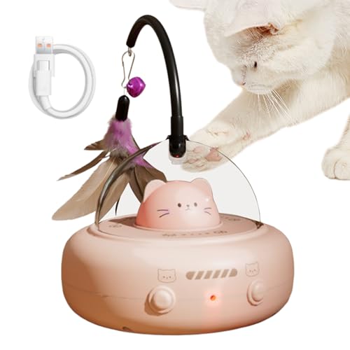 Nuyhgtr Moving Cat Toy, Automatic Motion Activated Cat Feather Toys, Pet Games for Hunting, Boredom Relief, Training, Indoor, Home Playtime, 4.13x4.13x7.48 inches, Pink and Green Nuyhgtr Moving Cat Toy, Automatic Motion Activated Cat Feather Toys, Pet Games for Hunting, Boredom Relief, Training, Indoor, Home Playtime, 4.13x4.13x7.48 inches, Pink and Green von Nuyhgtr