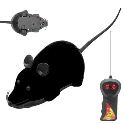 Nuyhgtr Remote Control Cat Toy, Interactive Electronic Toy, Automatic Movement Pet Game Kitten Puppy Entertainment, Indoor Activity Gadget for Kids Fun, Black von Nuyhgtr