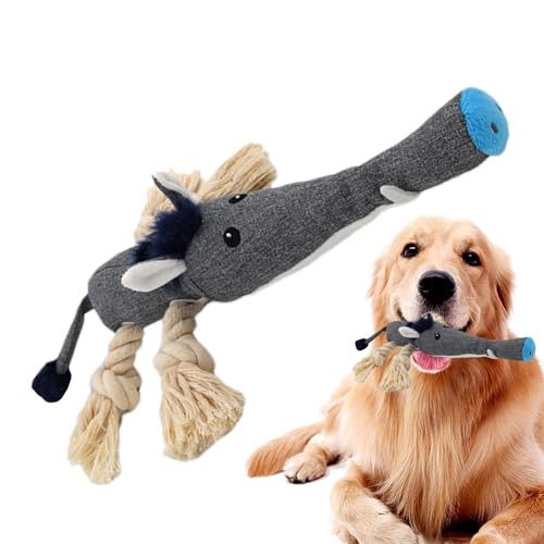 Nuyhgtr Zahnspielzeug für Haustiere, interaktives Kauspielzeug für Hunde, bissfestes Baumwollseil, Knoten, Hundebeißspielzeug, lindert Beschwerden beim Zahnen von Nuyhgtr