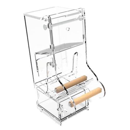 Ovebird Futterspender für Sittiche, Automatischer Futterspender Vogelfutterbehälter, Mittelgroßer Vogelfutterspender mit Sitzstange, Automatischer Papageienfutterspender mit Sitzstange, Ovebird Futterspender für Sittiche, Automatischer Futterspender Vogelfutterbehälter, Mittelgroßer Vogelfutterspender mit Sitzstange, Automatischer Papageienfutterspender mit Sitzstange, von Nuyhgtr