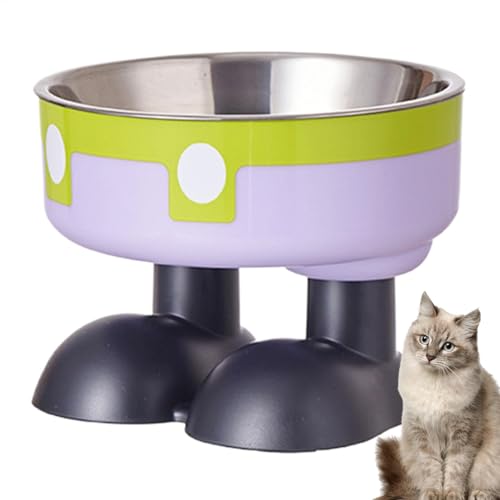 Rutschfester Katzennapf, Kippfreie Futternäpfe für Haustiere, Katzennäpfe für den Innenbereich, 14 x 14 x 10,5 cm, kreative Katzen-Futternäpfe für Futter und Wasser, Indoor-Katzen, Rot Grün und Gelb von Nuyhgtr