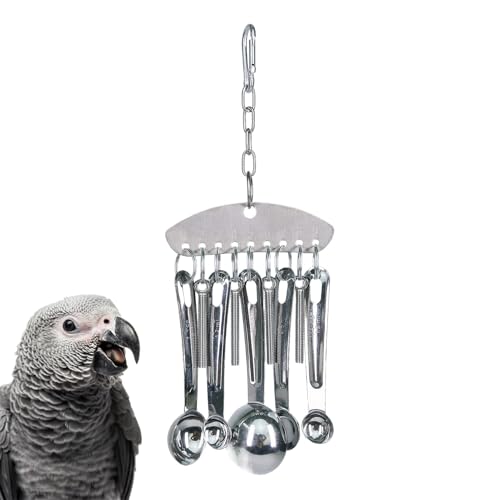 Vogel Edelstahl Glocke Spielzeug Papagei Löffel Ring Spielzeug Vogel Kauspielzeug Schnabel Conditioner Spielzeug Kauspielzeug für Vögel Papagei Kauring Spielzeug für Conures Aras Kakadus Lovebirds Vogel Edelstahl Glocke Spielzeug Papagei Löffel Ring Spielzeug Vogel Kauspielzeug Schnabel Conditioner Spielzeug Kauspielzeug für Vögel Papagei Kauring Spielzeug für Conures Aras Kakadus Lovebirds von Nuyhgtr