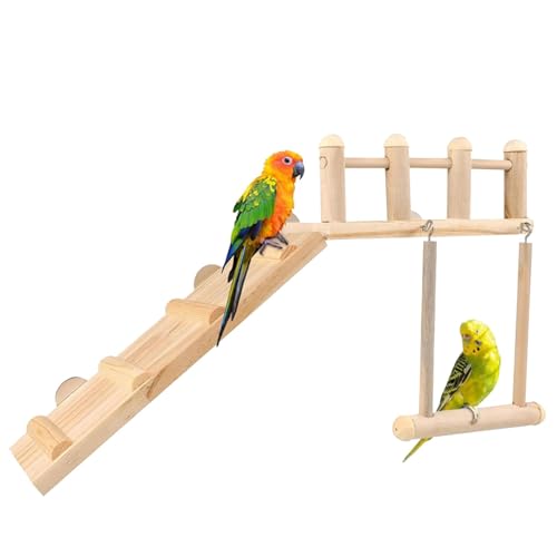 Vogelleiter Brücke, Papageienspielzeug Schaukel, Vogelleiter Nymphensittiche Hängematte Schaukel, Vogelkäfig Zubehör, Vogel Kauspielzeug, Papagei Hängematte Brücke, Holzständer Vogelspielzeug Vogelleiter Brücke, Papageienspielzeug Schaukel, Vogelleiter Nymphensittiche Hängematte Schaukel, Vogelkäfig Zubehör, Vogel Kauspielzeug, Papagei Hängematte Brücke, Holzständer Vogelspielzeug von Nuyhgtr