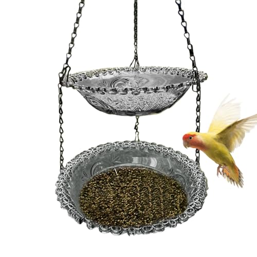 Vogeltränke, kleine Vogelwasserschale, leichtes Käfigzubehör, doppellagiges Design für drinnen und draußen, Garten, Hof, Deck, Terrassenpavillon, Rankgitter, 24 x 23 x 5 cm Vogeltränke, kleine Vogelwasserschale, leichtes Käfigzubehör, doppellagiges Design für drinnen und draußen, Garten, Hof, Deck, Terrassenpavillon, Rankgitter, 24 x 23 x 5 cm von Nuyhgtr
