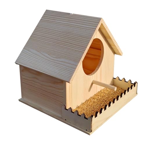 Wood Bird House, Natural Cockatiel Nesting Box, Ventilated Roosting Shelter with Perch, Warm Nest for Feeding Cockatiels, Hummingbirds, Farm, Orchard, Backyard Use 7.87x7.87 Inch Wood Bird House, Natural Cockatiel Nesting Box, Ventilated Roosting Shelter with Perch, Warm Nest for Feeding Cockatiels, Hummingbirds, Farm, Orchard, Backyard Use 7.87x7.87 Inch von Nuyhgtr