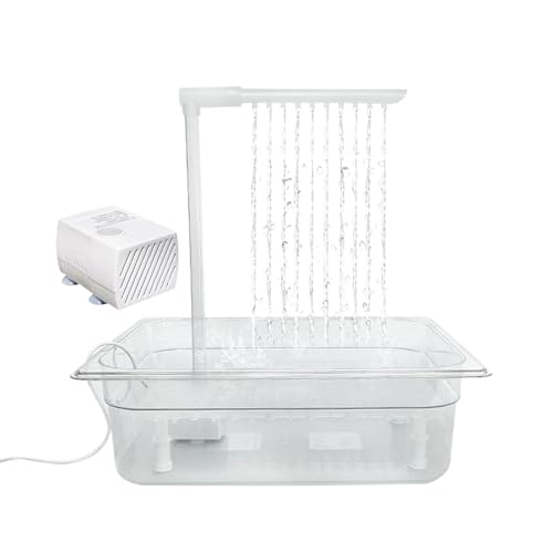 Automatische Papageienbad, einstellbares Wasser, Druckbrunnen, 32,8 x 27,9 x 9,5 cm, Vogeldusche für den Innenbereich, mit Umwälzpumpe, kompaktes Spritz-Design, für Sittiche, kleine Haustiervögel Automatische Papageienbad, einstellbares Wasser, Druckbrunnen, 32,8 x 27,9 x 9,5 cm, Vogeldusche für den Innenbereich, mit Umwälzpumpe, kompaktes Spritz-Design, für Sittiche, kleine Haustiervögel von Nuytghr