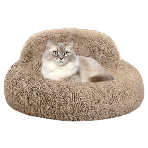 Beruhigendes Bett für Hunde – Donut-Bett, erhöhte Kanten, rutschfestes, gemütliches Sofa für Nachtschlaf, stürmisches Wetter, tägliche Erholung, Wohnung, Spielbereich, Zuhause, Schlafzimmer von Nuytghr