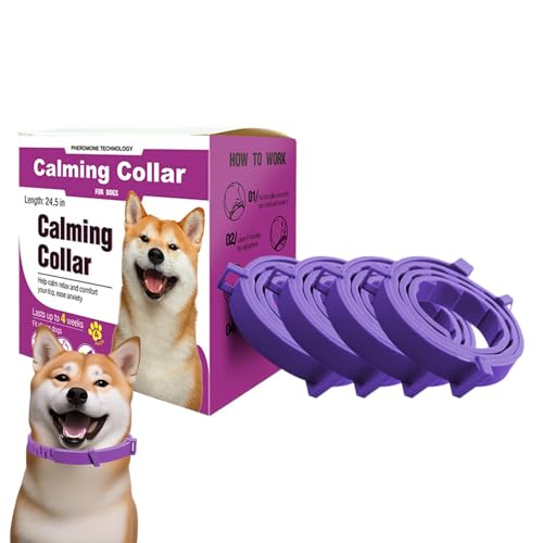 Beruhigendes Halsband für Hunde, langanhaltende Entlastungshalsbänder, 65 x 2 cm, verstellbar für Trennung, Gewitter und Spannungsentlastung, 4-teiliges Set für bequemen Haustierbedarf Beruhigendes Halsband für Hunde, langanhaltende Entlastungshalsbänder, 65 x 2 cm, verstellbar für Trennung, Gewitter und Spannungsentlastung, 4-teiliges Set für bequemen Haustierbedarf von Nuytghr