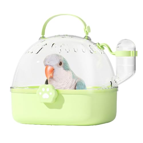 Bird Carrier Travel Cage, Small Pet Transport Case, Portable Compact Design, 18.4x16.3x17cm, Ventilated Enclosure with Water Bottle, Lightweight Travel Crate for Parakeets von Nuytghr