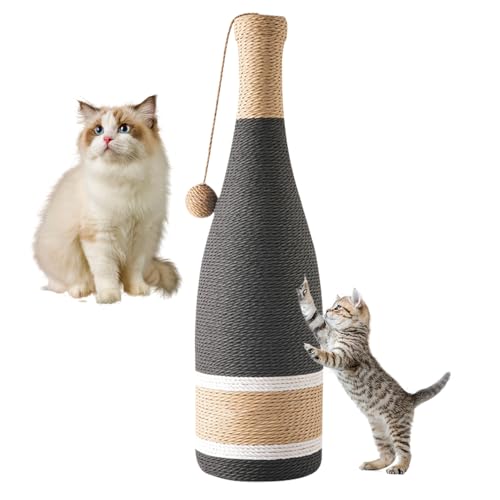 Cat Scratcher, Vertical Scratcher with Interactive Ball, Wine Bottle Design, Entertainment Toy, Durable Scratching Texture for Play & Exercise, Ideal for Cats of von Nuytghr