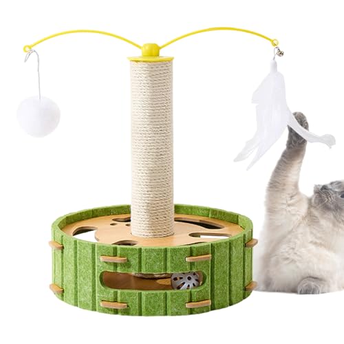 Cat Scratching Post, Sisal Rope Scratcher Stand, 17-Inch Vertical Climbing Toy for Kittens and Adult Cats, Indoor Exercise and Grooming Solution, Engaging Entertainment von Nuytghr
