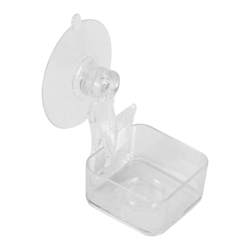 Chameleon Food Bowl with Suction Cup, Reptile Feeder and Water Tray, Habitat Decoration for Lizards, Spiders, Tree Frogs, Chameleons, Space-Saving Design, Abs, 1.57x1.57 Inches von Nuytghr
