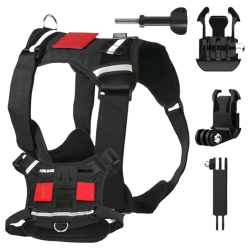 Dog Harness, Soft Adjustable Vest, Secure Chest Back Fixation, Mounting Base Accessories, 18x18cm, Comfortable Fit Small Pets, Ideal for Adventures, Walks, and Training Dog Harness, Soft Adjustable Vest, Secure Chest Back Fixation, Mounting Base Accessories, 18x18cm, Comfortable Fit Small Pets, Ideal for Adventures, Walks, and Training von Nuytghr