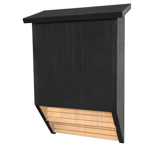Fledermauskasten für draußen, Fledermaushaus aus - Handgefertigtes Fledermaushaus im Mehrkammer-Design,Geräumiger Fledermauskasten-Unterschlupf zum Anlocken von Fledermäusen von Nuytghr