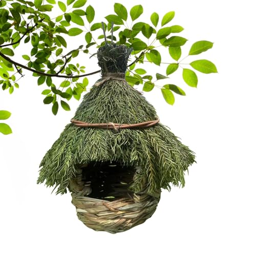Gras Vogelnest, handgewebtes Spatzenhaus, natürliches Finken- & Kanariennest 20 x 20 x 30 cm, umweltfreundliches Vogelhaus, aus Ästen & Reben, für Wildvögel & Gartendekoration Gras Vogelnest, handgewebtes Spatzenhaus, natürliches Finken- & Kanariennest 20 x 20 x 30 cm, umweltfreundliches Vogelhaus, aus Ästen & Reben, für Wildvögel & Gartendekoration von Nuytghr