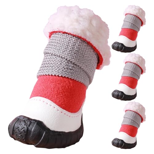 Hunde-Schneestiefel, Warme Hundestiefel, Hundeschuhe Für Kaltes Wetter, wasserdichte Hundestiefel, rutschfeste Hundestiefel, Haustier-Schneeschuhe, Wander-Hundestiefel, Samt-Hundestiefel Hunde-Schneestiefel, Warme Hundestiefel, Hundeschuhe Für Kaltes Wetter, wasserdichte Hundestiefel, rutschfeste Hundestiefel, Haustier-Schneeschuhe, Wander-Hundestiefel, Samt-Hundestiefel von Nuytghr