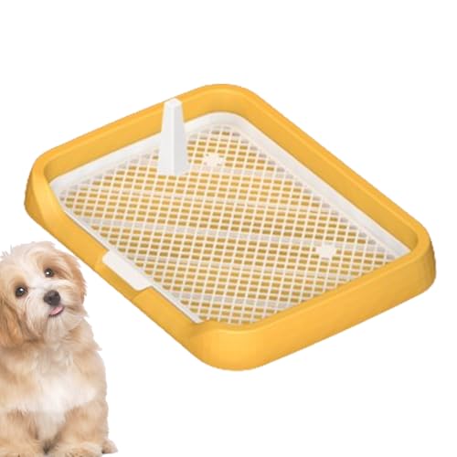 Indoor Dog Potty Tray, Mesh Grid Pee Pad Holder, Flat Design with Removable Column, Easy Cleaning System, Setup Potty Gear, Ideal for Puppies, Pets, 18.5x14.17x2.17 Inches Indoor Dog Potty Tray, Mesh Grid Pee Pad Holder, Flat Design with Removable Column, Easy Cleaning System, Setup Potty Gear, Ideal for Puppies, Pets, 18.5x14.17x2.17 Inches von Nuytghr