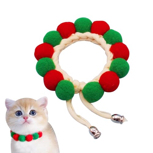 Katzen-Plüsch-Halskette, verstellbar, handgewebt, Kätzchen-Halsband, buntes Katzenhalsband, niedliches Katzenzubehör, Haustierkostüm, Pom-Pom, Hundehalsband für Festival, Geburtstagsparty Katzen-Plüsch-Halskette, verstellbar, handgewebt, Kätzchen-Halsband, buntes Katzenhalsband, niedliches Katzenzubehör, Haustierkostüm, Pom-Pom, Hundehalsband für Festival, Geburtstagsparty von Nuytghr