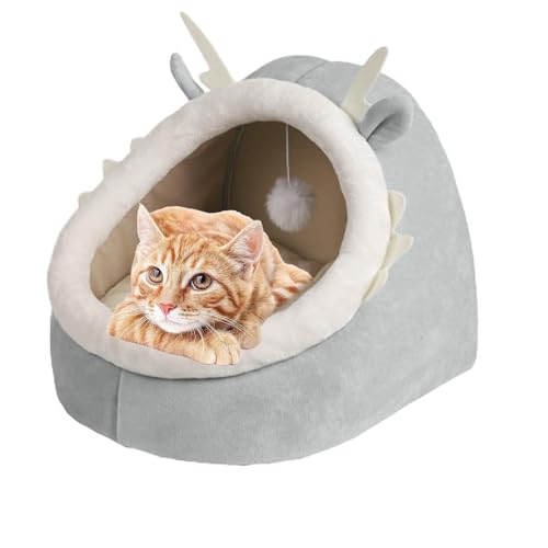 Katzenbetthöhle, warmes Haustierhöhlenbett, Plüsch-Katzen-Schlafnest, Kätzchenbetten, Schlafnest, geeignet für Hauskatzen, Kaninchen und Hasen Katzenbetthöhle, warmes Haustierhöhlenbett, Plüsch-Katzen-Schlafnest, Kätzchenbetten, Schlafnest, geeignet für Hauskatzen, Kaninchen und Hasen von Nuytghr