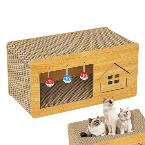 Katzenkratzbox | Katzenkratzunterlage | Katzenkratzbox | Kratzunterlage Karton Heavy Duty Katzenliege Box Geräumiges Kätzchen Kratzlounge Bett Stabiles Katzenhaus und Katzenlounge Bett für Katzen Katzenkratzbox | Katzenkratzunterlage | Katzenkratzbox | Kratzunterlage Karton Heavy Duty Katzenliege Box Geräumiges Kätzchen Kratzlounge Bett Stabiles Katzenhaus und Katzenlounge Bett für Katzen von Nuytghr