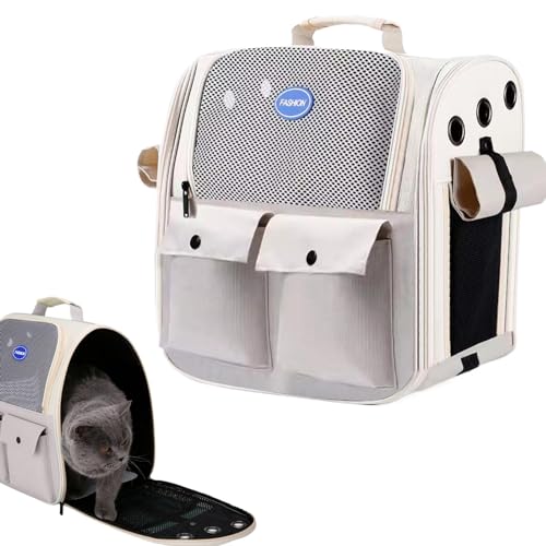 Katzenrucksack, Haustier-Tragerucksack, großer Netz-Tierrucksack, faltbare Katzentasche, gepolsterte Schultergurte, Katzentragetasche, Hüftgurt Katzenrucksack, atmungsaktiver Haustierrucksack, Katzenrucksack, Haustier-Tragerucksack, großer Netz-Tierrucksack, faltbare Katzentasche, gepolsterte Schultergurte, Katzentragetasche, Hüftgurt Katzenrucksack, atmungsaktiver Haustierrucksack, von Nuytghr