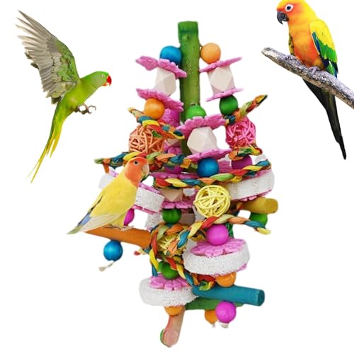Kauspielzeug für Papageien, Kauspielzeug für Vögel, natürlicher Luffa, bunt für Vogelkäfig, multifunktionales Schnabelschleifzubehör mit Metallhaken, Vogelspielzeug, entspannendes Zubehör für Kauspielzeug für Papageien, Kauspielzeug für Vögel, natürlicher Luffa, bunt für Vogelkäfig, multifunktionales Schnabelschleifzubehör mit Metallhaken, Vogelspielzeug, entspannendes Zubehör für von Nuytghr
