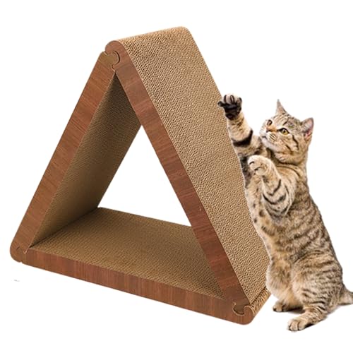Kratzbaum für Hauskatzen, dreieckig, abnehmbar, für Kätzchen, geistige körperliche Übung, für kleine, mittelgroße und große Rassen von Nuytghr