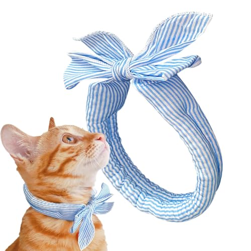 Kühlendes Halstuch für Katzen, gestreift, für Hunde, sofortige Wärmeableitung, bequemes Haustierzubehör für Welpen, Kätzchen, Outdoor-Training Kühlendes Halstuch für Katzen, gestreift, für Hunde, sofortige Wärmeableitung, bequemes Haustierzubehör für Welpen, Kätzchen, Outdoor-Training von Nuytghr