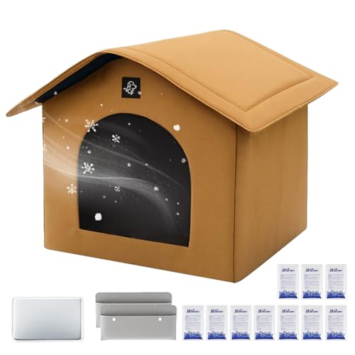 Kühlendes Katzenhaus | Kätzchen-Unterschlupf | belüftet, isoliert, kühl, tragbar, Welpen, Outdoor, Katzen, Unterschlupf mit saugfähigen Taschen und Eisbeutel für Hof, Garten, Reisen Kühlendes Katzenhaus | Kätzchen-Unterschlupf | belüftet, isoliert, kühl, tragbar, Welpen, Outdoor, Katzen, Unterschlupf mit saugfähigen Taschen und Eisbeutel für Hof, Garten, Reisen von Nuytghr