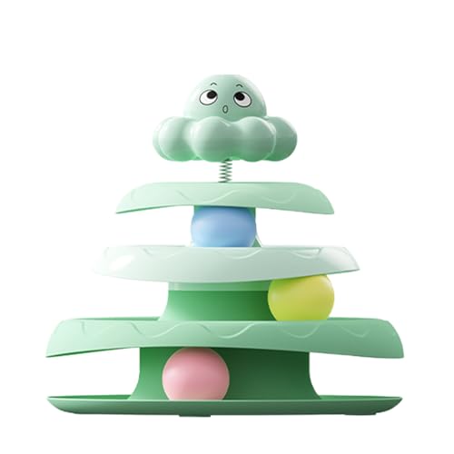 Nuytghr Cat Ball Track Toy, Triple Layer Roller, Interactive Puzzle Feeder, 7.87x7.87 Inches,Treat Dispenser, Enrichment Activity for Indoor, Outdoor, Small Space, Boredom Nuytghr Cat Ball Track Toy, Triple Layer Roller, Interactive Puzzle Feeder, 7.87x7.87 Inches,Treat Dispenser, Enrichment Activity for Indoor, Outdoor, Small Space, Boredom von Nuytghr