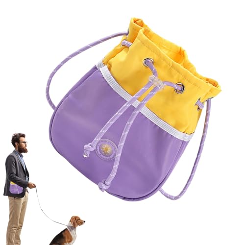 Nuytghr Pet Walking Snack Pack, Waterproof Dog Treat Shoulder Bag, Large Capacity Puppy Snack Carrier, Hands- Holder with Poop Dispenser for Walking and Jogging von Nuytghr