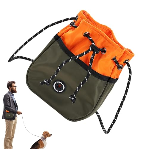 Nuytghr Pet Walking Snack Pack, Waterproof Dog Treat Shoulder Bag, Large Capacity Puppy Snack Carrier, Hands- Holder with Poop Dispenser for Walking and Jogging von Nuytghr