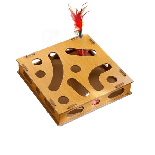 Stimulierendes Katzenspielzeug | Katzenanreicherung Spielzeug | Katzen-Langeweile Spielzeug Kätzchen Spielzeug Ballbahn Geistige Physikalische Stimulation Spielbox Katzenspielzeug mit 2 Stimulierendes Katzenspielzeug | Katzenanreicherung Spielzeug | Katzen-Langeweile Spielzeug Kätzchen Spielzeug Ballbahn Geistige Physikalische Stimulation Spielbox Katzenspielzeug mit 2 von Nuytghr