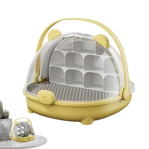 Reptilien-Futterbox | Transparente Futterbox Transportbehälter mit Griff - Träger Lebensraum Käfig Beobachten Haustierhaus für Outdoor & Frösche von Nuytghr