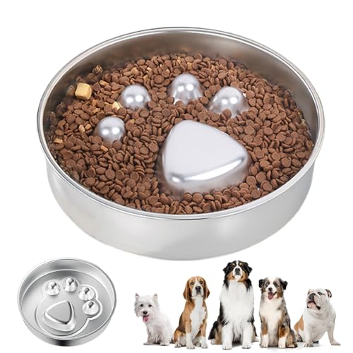 Slow Feeder Dog Bowls, Anti Choking Stainless Steel Dish, Interactive Feeding Container for Fast Eaters, Suitable for Small and Large Breeds, Bloat Prevention, Sturdy Pet Feeding Slow Feeder Dog Bowls, Anti Choking Stainless Steel Dish, Interactive Feeding Container for Fast Eaters, Suitable for Small and Large Breeds, Bloat Prevention, Sturdy Pet Feeding von Nuytghr
