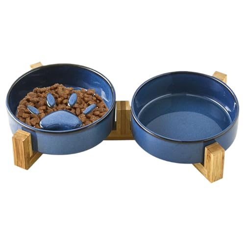 Slow Feeder Hundefutter Näpfe - Keramik rutschfeste Niedliche Pfotenschüssel Mit Ständer | Haustiernapf Für Garten Stehend Innenhaus Draußen Camping Slow Feeder Hundefutter Näpfe - Keramik rutschfeste Niedliche Pfotenschüssel Mit Ständer | Haustiernapf Für Garten Stehend Innenhaus Draußen Camping von Nuytghr