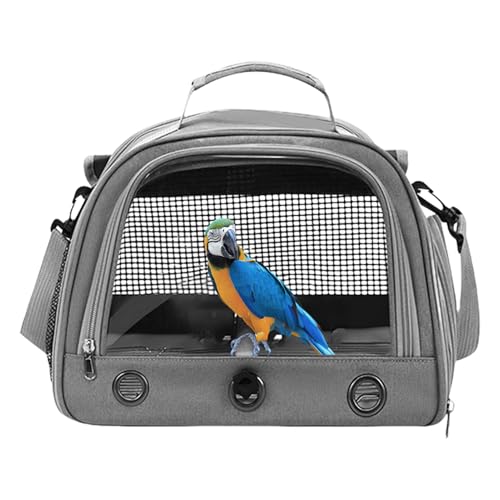 Tragbare Papageien-Reisetasche, Vogelkäfig mit Reißverschluss, atmungsaktiv, leicht, Haustier-Rucksack mit Sitzstange und transparentem Fenster, für Krankenhaus, Spazierengehen, Training, Ausflüge Tragbare Papageien-Reisetasche, Vogelkäfig mit Reißverschluss, atmungsaktiv, leicht, Haustier-Rucksack mit Sitzstange und transparentem Fenster, für Krankenhaus, Spazierengehen, Training, Ausflüge von Nuytghr