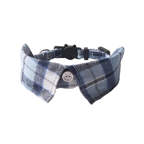 Nvzi - b Katzenhalsband mit Schnalle, verstellbar, weich, für kleine Hunde oder Katzen, Schottenkaro, A05 Nvzi - b Katzenhalsband mit Schnalle, verstellbar, weich, für kleine Hunde oder Katzen, Schottenkaro, A05 von Nvzi