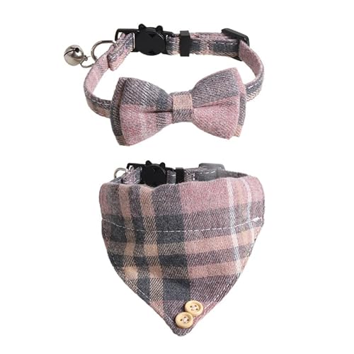 Nvzi - b Katzenhalsband mit Schnalle, verstellbar, weich, für kleine Hunde oder Katzen (2 Stück, Grau) von Nvzi