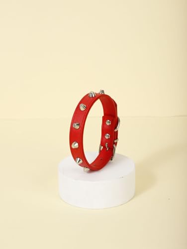 Nvzi - b Katzenhalsband mit Schnalle, verstellbar, weich, für kleine Hunde oder Katzen (Rot, Größe: S) von Nvzi