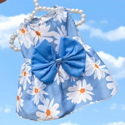 Nvzi - b Süßes Welpen-Hundekleid, süßes Prinzessinnenkleid, Katzenkleid, Hunderock für kleine Mädchen, Hunde (Blau, XXL) von Nvzi
