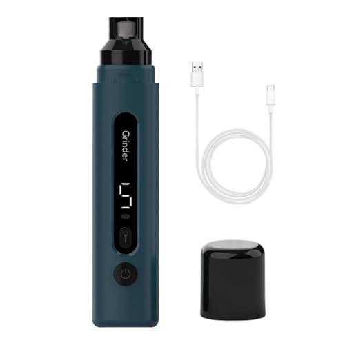 Nybhyjka Haustiernagelschleifer für Hunde, Hundenagelschleifer ruhig,Sichere einstellbare präzise, ruhige Hundepfoten Trimmer mit LED -Licht - Cat Claw Care, tragbare Tierpflegematerial für von Nybhyjka