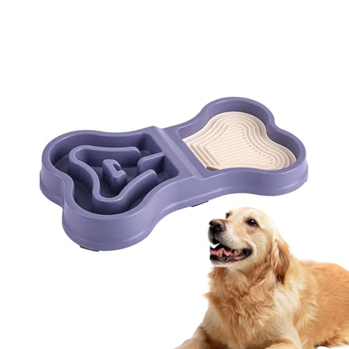 Nybhyjka Hunde-Puzzle-Futterstation | langsames Fressen | rutschfester Futternapf für Haustiere, Hunde, Welpen, Zuhause, Reisen, drinnen und draußen von Nybhyjka