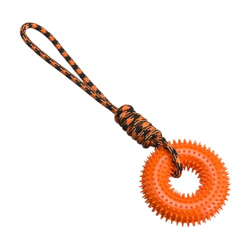 Nybhyjka Hundequietschende Spielzeug, quietschende Hundespielzeug,Spiky Ring für Kauen | Interaktives Spielzeug mit Seil für kleine mittelgroße Hunde Mentale Stimulation Langeweile Relief im Freien im Nybhyjka Hundequietschende Spielzeug, quietschende Hundespielzeug,Spiky Ring für Kauen | Interaktives Spielzeug mit Seil für kleine mittelgroße Hunde Mentale Stimulation Langeweile Relief im Freien im von Nybhyjka