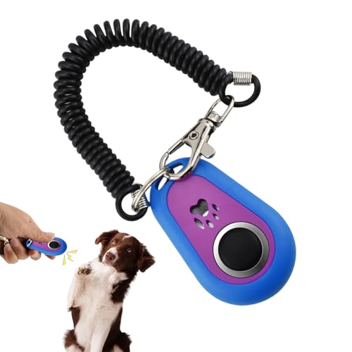 Nybhyjka Hundetraining Clicker - Tiererziehungs-Clicker Mit Zweifarben-Design,Verhaltensunterstützung Mit Handgelenkband, Ovales Design Für Kleine, Mittelgroße Und Große Hunderassen Nybhyjka Hundetraining Clicker - Tiererziehungs-Clicker Mit Zweifarben-Design,Verhaltensunterstützung Mit Handgelenkband, Ovales Design Für Kleine, Mittelgroße Und Große Hunderassen von Nybhyjka