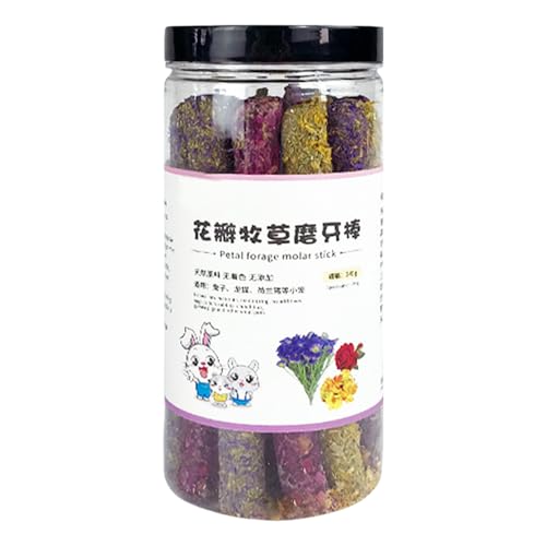 Nybhyjka Kaninchen-Kaustäbchen, natürliches Kaninchen-Kauspielzeug – Kleintierfutter und Snacks für Chinchilla, Eichhörnchen, drinnen und draußen, Zahnknirschspielzeug, interaktive Leckereien von Nybhyjka
